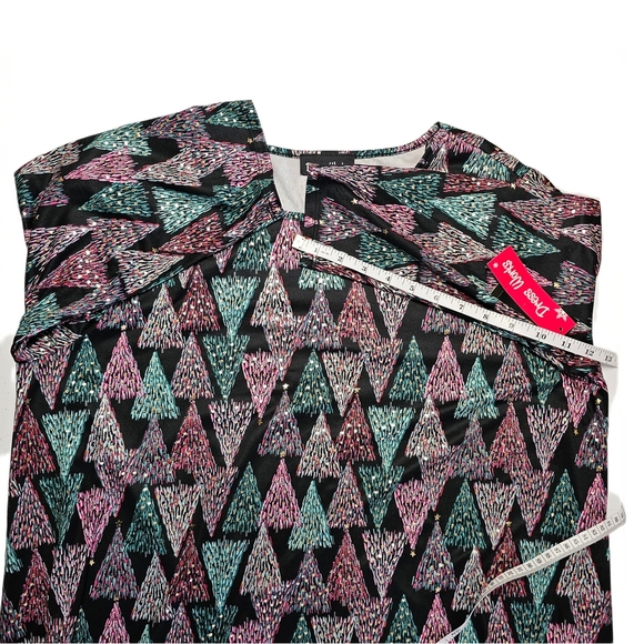 Dress Works Christms Holoday Shift Dress Women's Small 3/4 Sleeve Stretch NWT - Picture 12 of 16